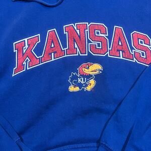 Kansas‎ Jayhawks Men 3XL Hoodie Sweatshirt Blue Pullover KU NCAA College Team